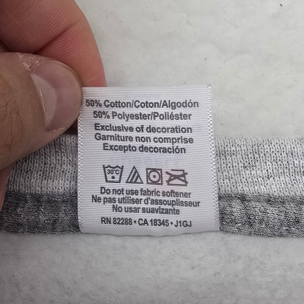 Vtg Russell Athletic Mens XXL Heather Gray Crewneck Fleece Sweatshirt Pullover - Picture 6 of 12